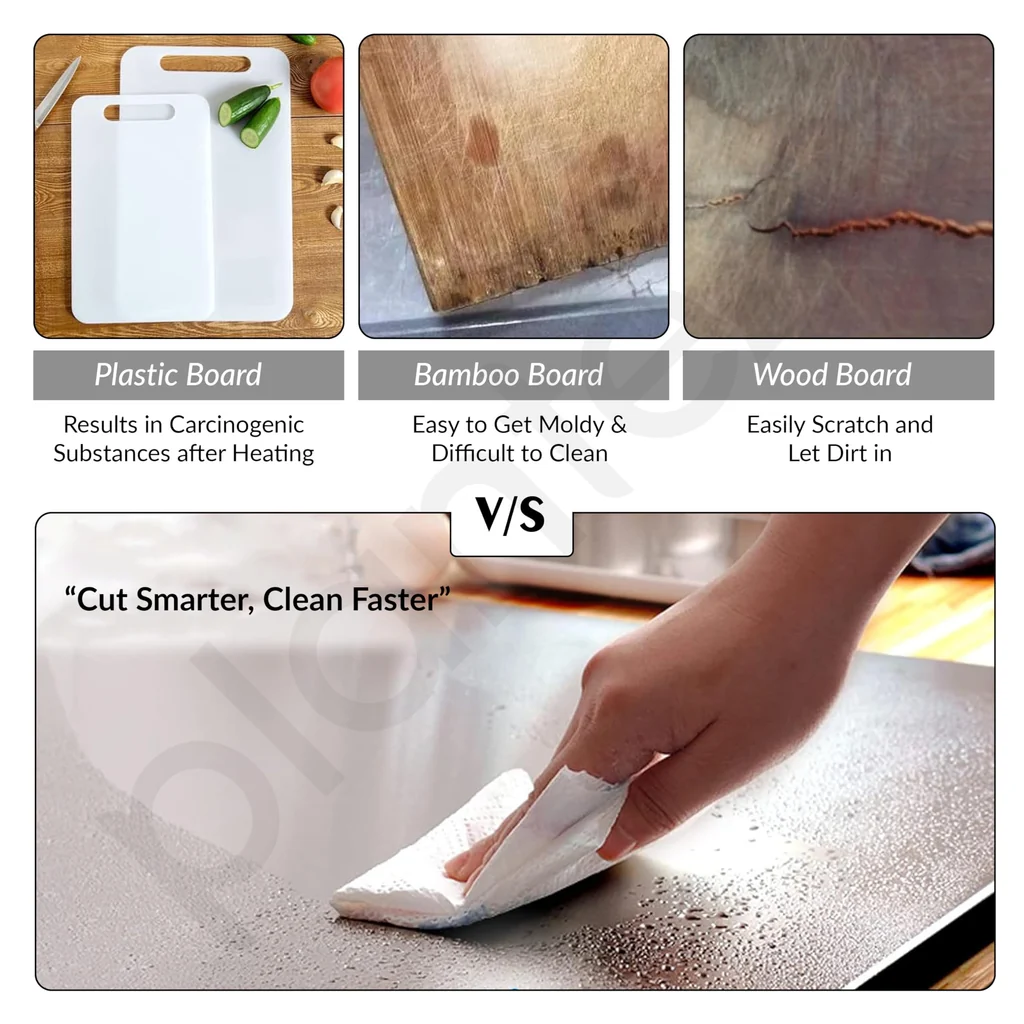 Stainless Steel Counter Top Chopping Board