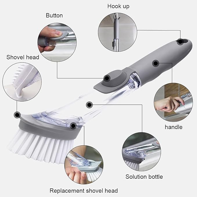 Kitchen Cleaning Scrubber Brush for Dishes (Pack Of 1)
