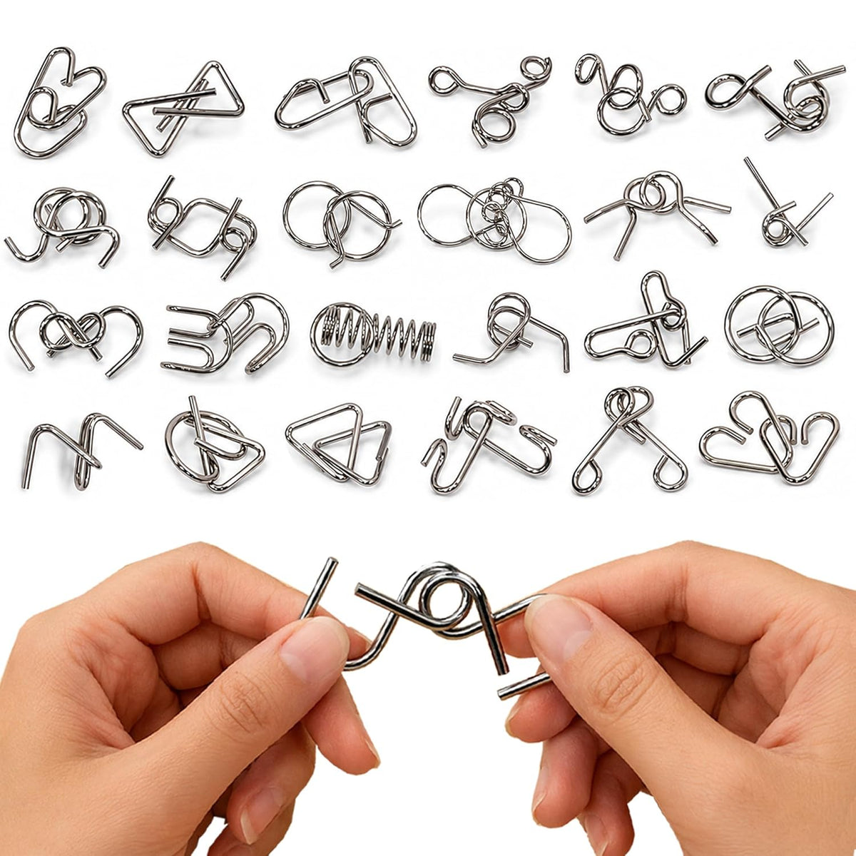 IQ Metal Puzzle Set 12 Pcs Set
